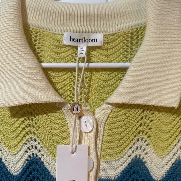 Heartloom Chevron Knit Dress in Cream, Yellow, and Blue - Picture 3 of 3